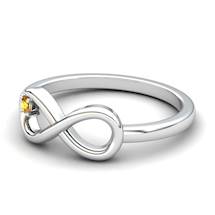 Infinity Love Citrine Ring