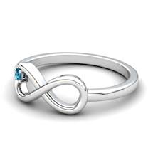 Blue Topaz Infinity Love Ring