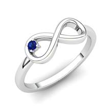 Blue Sapphire Infinity Love Ring