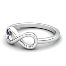 Blue Sapphire Infinity Love Ring