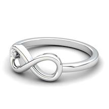 White Sapphire Infinity Love Ring