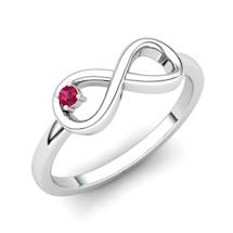 Pink Tourmoline Infinity Love Ring