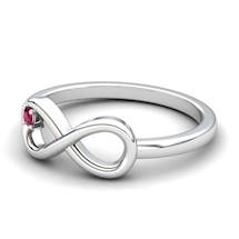 Pink Tourmoline Infinity Love Ring