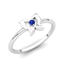 Blue Sapphire Gatekeeper Butterfly Ring
