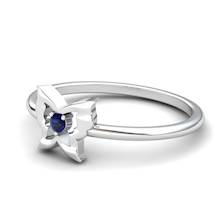 Blue Sapphire Gatekeeper Butterfly Ring