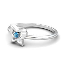 Blue Topaz Gatekeeper Butterfly Ring