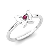 Garnet Gatekeeper Butterfly Ring