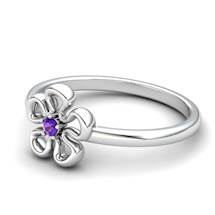 Amethyst Lantana Flower Ring