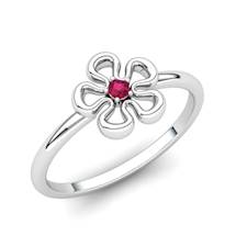 Pink Tourmaline Lantana Flower Ring