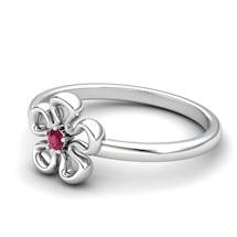 Pink Tourmaline Lantana Flower Ring