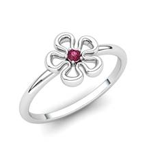 Garnet Lantana Flower Ring