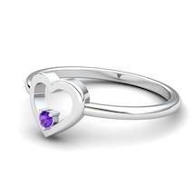 Amethyst Lovably Heart Ring
