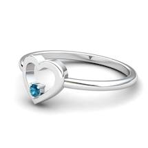 Blue Topaz Lovably Heart Ring