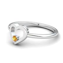 Lovably Heart Citrine Ring