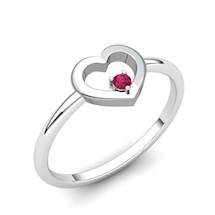 Pink Tourmaline Lovably Heart Ring