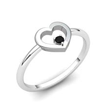 Onyx Lovably Heart Ring