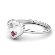 Garnet Lovably Heart Ring