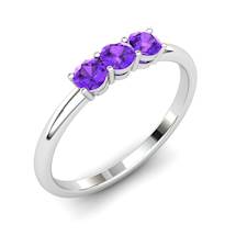 Amethyst Three Wishes Ring