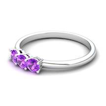 Amethyst Three Wishes Ring