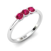 Ruby Three Wishes Ring