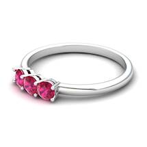 Ruby Three Wishes Ring