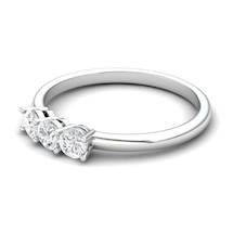 White Sapphire Three Wishes Ring