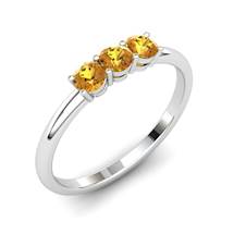 Three Wishes Citrine Ring
