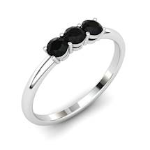 Onyx Three Wishes Ring