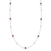 Garnet Scarlet Matinee Necklace