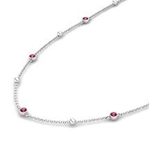 Garnet Scarlet Matinee Necklace