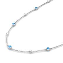 Blue Topaz Azure Matinee Necklace 