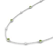 Peridot Honeydew Wreath Matinee Necklace