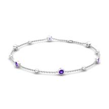  Sterling Silver Amethyst Show Stopper Bracelet