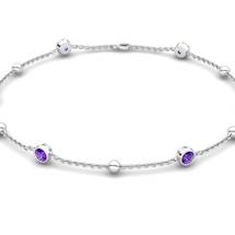  Sterling Silver Amethyst Show Stopper Bracelet