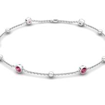 Pink Garnet Mathiola Bracelet
