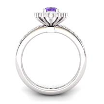 Amethyst Elite The Royal Heritance White Gold Engagement Ring