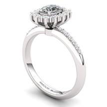 White Topaz Elite The Royal Heritance White Gold Engagement Ring