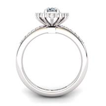 White Topaz Elite The Royal Heritance White Gold Engagement Ring