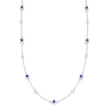 Amethyst 18K White Gold Sofia Necklace