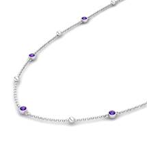 Amethyst 18K White Gold Sofia Necklace