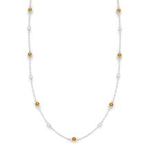 Citrine Curvy Chiffon 18K White Gold Necklace