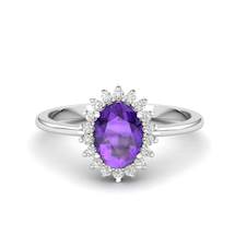 Amethyst Silver Ring Cleopatra