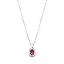 Cleopatra Red Garnet Silver Pendant