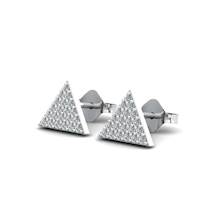 Athena Cubic Zirconia Filled Triangular Earrings