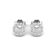 Athena Cubic Zirconia Hollow Circular Earrings