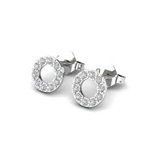 Athena Cubic Zirconia Hollow Circular Earrings