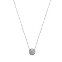 Athena Cubic Zirconia Filled Circle Pendant Necklace