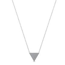 Athena Cubic Zirconia Filled Triangular Pendant Necklace 