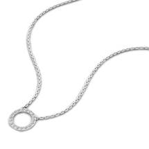 Athena Cubic Zirconia Halo Pendant Necklace