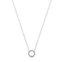 Athena Cubic Zirconia Halo Pendant Necklace